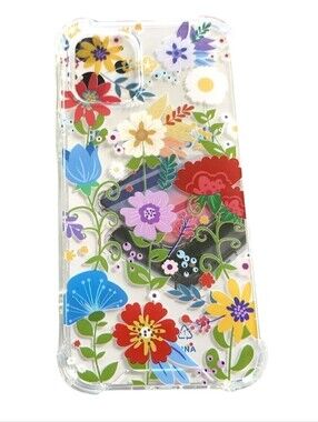 Aaks iPhone 12 Clear Silicone Floral Phone Case
